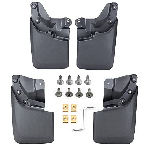 King Showden Front and Rear Mud Flaps Splash Guards, MC Motoring 4PCS Mudflaps Splash Guards Fit for Toyota Tacoma 2016-2021, W OEM Fender Flares Only (Doesn t Fit SR Models)