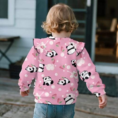 Kids' Crewneck Long Sleeve Sweatshirt Girls Lightweight Soft Pullover 2025 Fashion Fall Winter Outfits Age 1-8 Years4