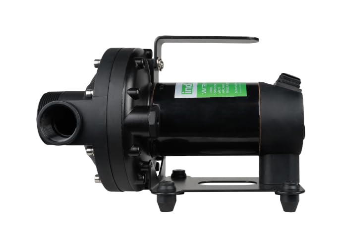 DP57A 12V DC Demand Transfer Pump, 10.5 GPM 40 LPM, 30 PSI Self-Priming Agricultural Chemical Pump, Viton Valves, 2" MNPT Inlet x 1" FNPT Outlet