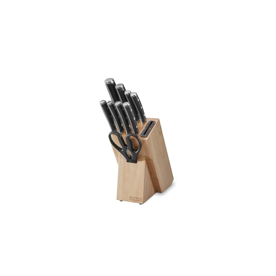 Chicago-Cutlery-Damen-10-PC-Built-In-Sharpener-Kitchen-Knife-Block-Set-with-Steak-Knives-Ergonomic-Handles-and-Sharp-Stainless-Steel-Professional-Chef-Knife-Set Chicago Cutlery Damen (10-PC) Built-In Sharpener Kitchen Knife Block Set with Steak Knives, Ergonomic Handles and Sharp Stainless Steel Professional Chef Knife Set