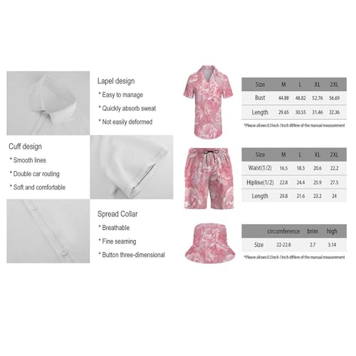 Flowers Summer Beach Shorts 80s 90s Men's Swim Trunks Printed Beach Shorts3