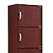 Hodedah 5 Door Bookcase Cabinet, MAHOGANY