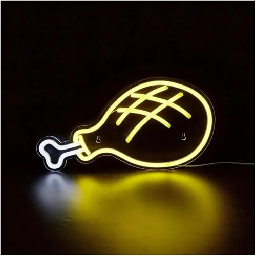 Lampe au néon Fried Chicken avec kit d'art suspendu pour enseignes de restaurant