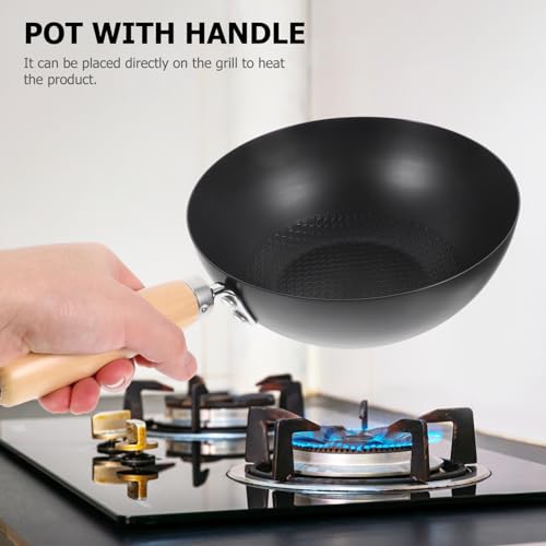 Wok Mini de Hierro Forjado Antiadherente para Cocina miniatura 3