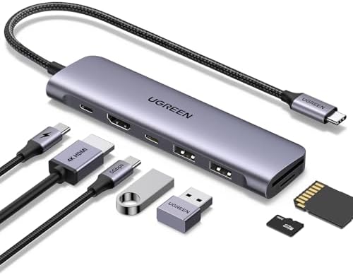 UGREEN USB C Hub, 7-in-1 Revodok Multiport Adapter, 4K HDMI to US...