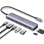 UGREEN USB C Hub, 7-in-1 Revodok USB Hub for Laptops, 4K HDMI to USB-C, 100W PD, microSD SD Card Reader, 3x USB-A/C Ports, Compact Aluminum Multiport Adapter for MacBook Neo/Air/Pro, HP, Dell, iPad