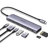 UGREEN USB C Hub, 7-in-1 Revodok USB Hub for Laptops, 4K HDMI to USB-C, 100W PD, microSD SD Card Reader, 3x USB-A/C Ports, Compact Aluminum Multiport Adapter for MacBook, HP, Dell, iPad, Galaxy Dex