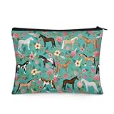 chaqlin Porte-monnaie pour femme - Mini portefeuille - Trousse de toilette de voyage, Cheval à fleurs., Taille unique, Pochette à monnaie