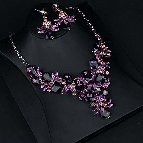 costume-jewelry-for-women-Crystal-Flowers-Choker-Pendant-Statement-Charm-Necklace-and-Earrings-wedding-jewelry-sets-for-brides
