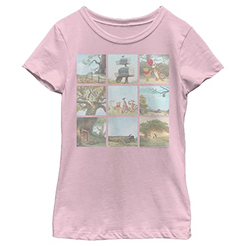 Disney Winnie Pooh Scenes Girl's Solid Crew Tee