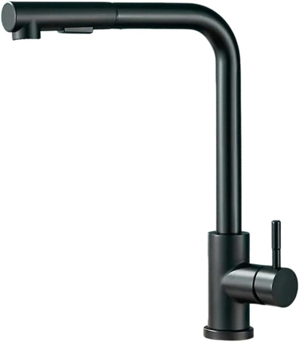 Black Pull Out Kitchen Sink Faucet Two Model Stream Sprayer Nozzle Stainless Steel Hot Cold Wate Mixer Tap Deck