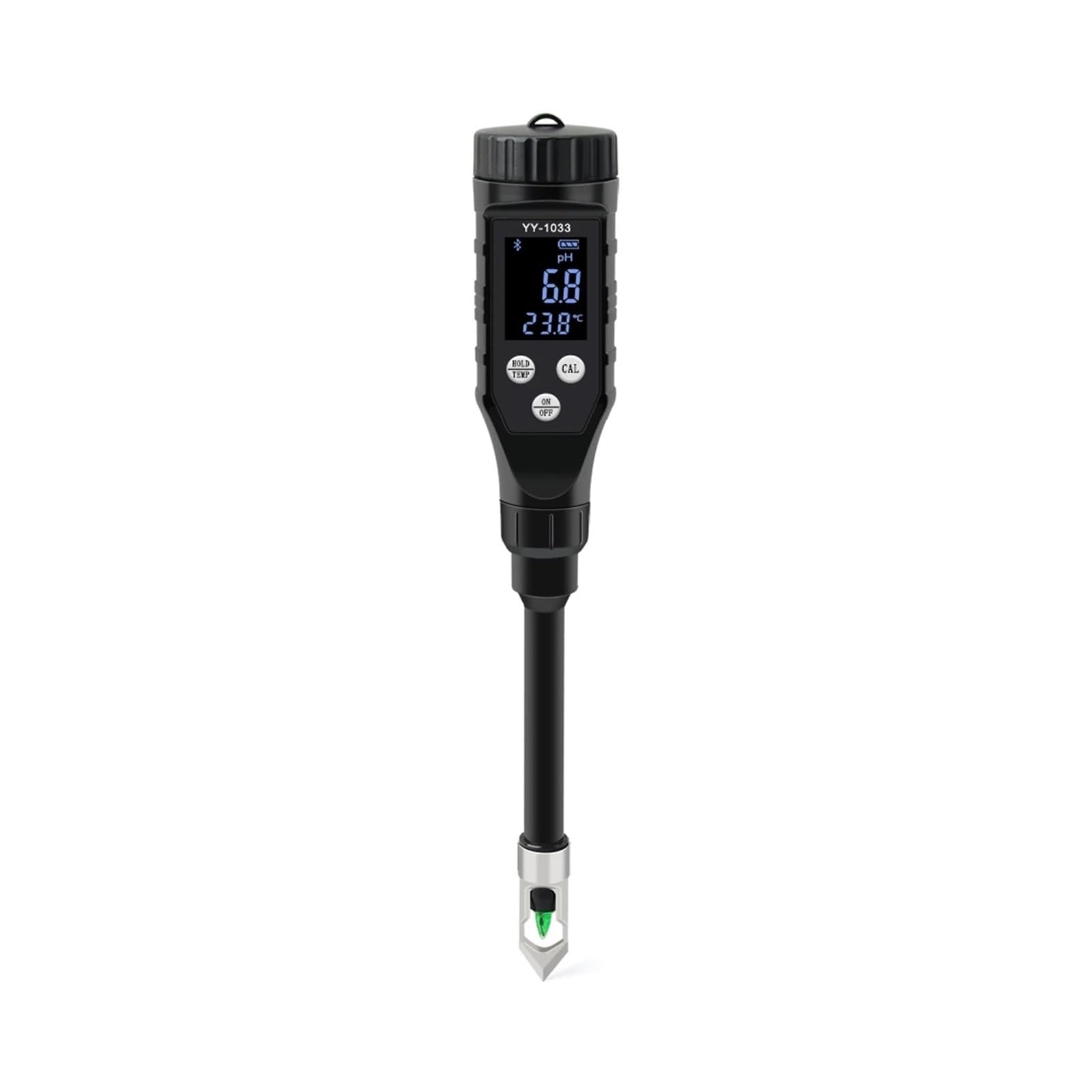 Intelintny miernik pH gleby 0,0~14,0 pH Bluetooth Tester gleby Rejestrator danych Analizator kwasowości temperatury do hydroponiki Sadzenie ogrodu Gospodarstwo rolne
