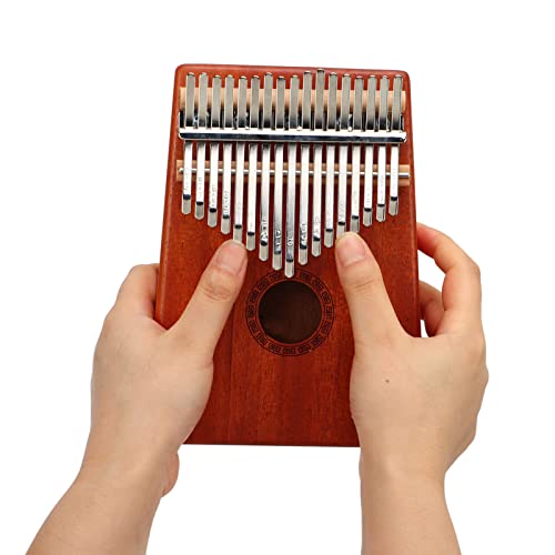 Thumb Piano Set Compact Size 17 Keys Stainless Steel Mini Kalimba Keyboard Easy To Play #TOP4