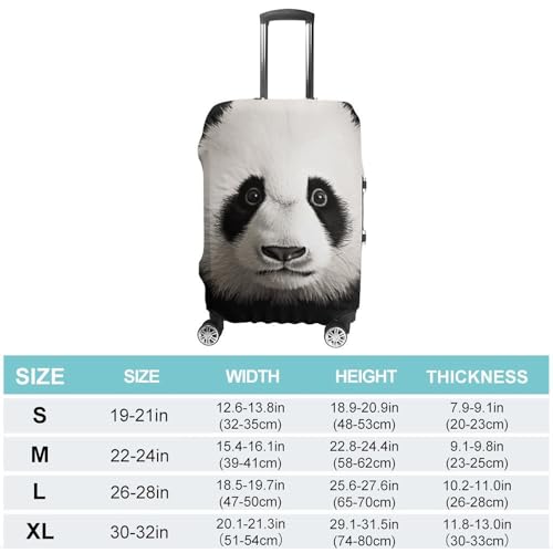 Panda Bear Head Luggage Cover, Washable Elastic Suitcase Cover Protector Fit 18-32 Inch Luggage2