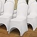 Happybuy 100 Pack of White Chair Covers Stretch Polyester Spandex Slipcovers for Banquet Dining Party Wedding Decorations Folding Slipcovers Arched Front Chair Covers (100pcs-Arched Front)