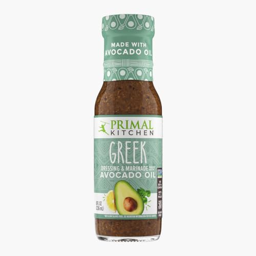Primal Kitchen Greek Vinaigrette & Marinade Salad Dressing made with Avocado Oil, Whole30 Approved,...
