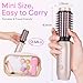 Cordless Curling Iron Brush, 3-in-1 Portable Curling Iron, 2024 New Hair Straightener Comb, 7000Mah USB Rechargeable Travel Hair Curler for Women, Pink