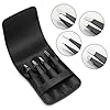 Pefei Tweezers Set - Professional Stainless Steel Tweezers for Eyebrows - Great Precision for Facial Hair, Splinter and Ingrown Hair Removal (Black) #5