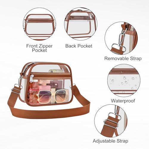 Image of USPECLARE Clear Bag for Stadium Events Clear Sports Fan Handbags Purses