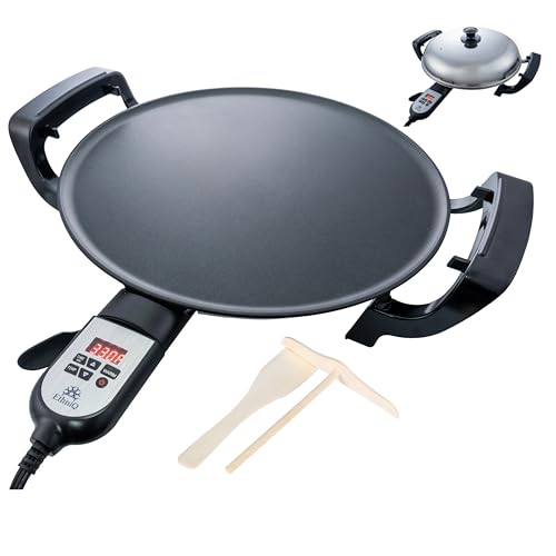 Ethniq 16' Electric Griddle for Ethiopian Injera, Somalian Anjero, Crepe, Lefse, Mogogo, Mitad,...