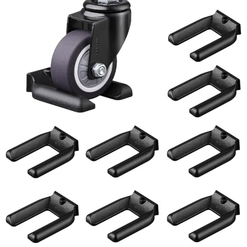 8 Pcs Wheel Stoppers for Rolling Furniture Bed Stoppers to Prevent Sliding Fits 5cm Dia Casters Protects Hardwood Floors Ideal Bed Wheel Stopper for Chairs Carts & Small Appliances