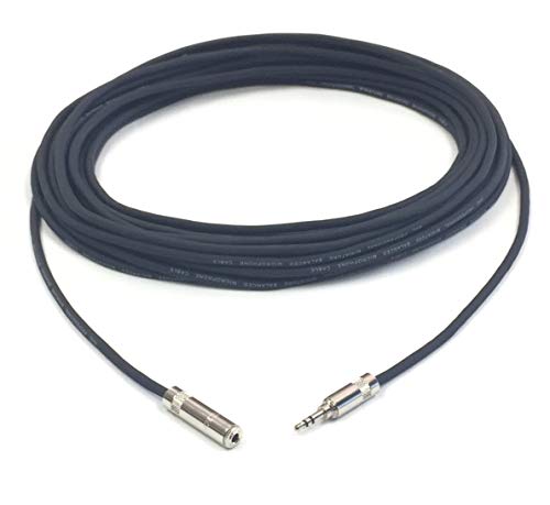Cable de audio balanceado 3.5mm macho a hembra 2 pies miniatura 2