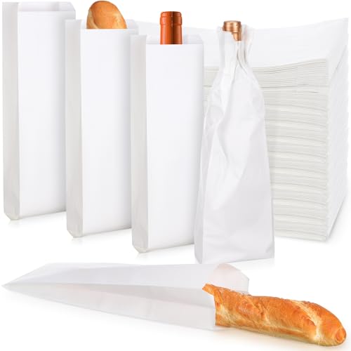 Lincia 300 Pcs Bread & Biscuit Kraft Bags (White)