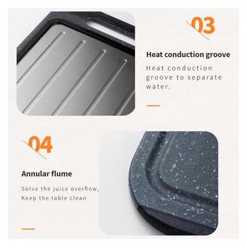 Planche à découper de décongélation en acier inoxydable double face
