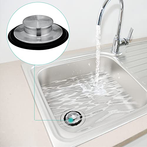 2Pcs Kitchen Sink Stopper, Garbage Disposal Plug, Professional Stainless Steel Drain Parts, Sink Drain Stopper, Anty Clogging Cover Fits Standard Kitchen Drain Size Of 3 1/2 Inch (3.5 Inch) Diameter #TOP3