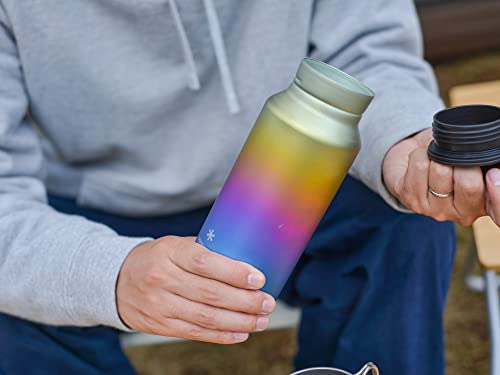 Image of Snow Peak Titanium Aurora Water Bottle, Rainbow, 27 Oz