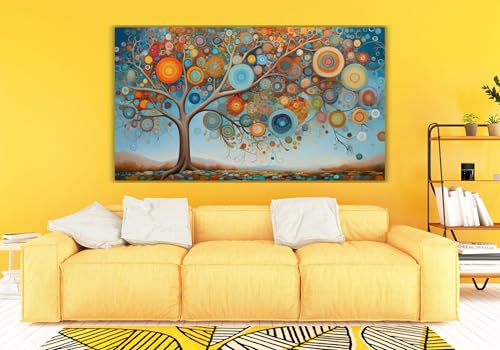Tableau sur toile Arbre de Vie grand format 55x110cm decoration murale salon - 2
