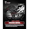 MZS Motorcycle Foot Pegs, Touring Front Floorboards Cruiser Rear Footboards Skeleton Chrome Compatible with Sportster Softail Dyna V Rod Road Glide Electra Street Glide Road King Trike 1984-2025