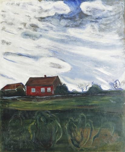 Toile Rouge Edvard Munch 60x90cm | Ambiance Peinture Moderne Salon