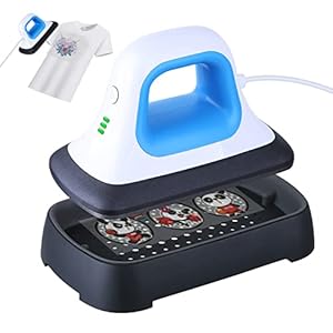 Transferpresse, Mini Tragbare Heat Press Machine 18cm x 10cm für T-Shirts, Schuhe, Taschen, Hüte und kleine HTV-Vinyl…