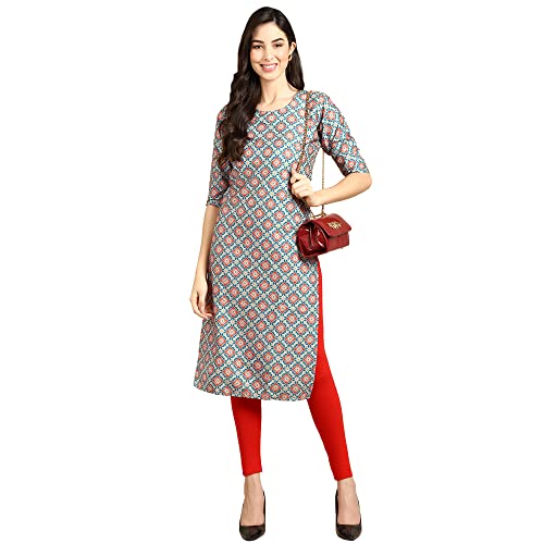 Image of Pinkmint Women's Crepe Digital Print Straight Kurta