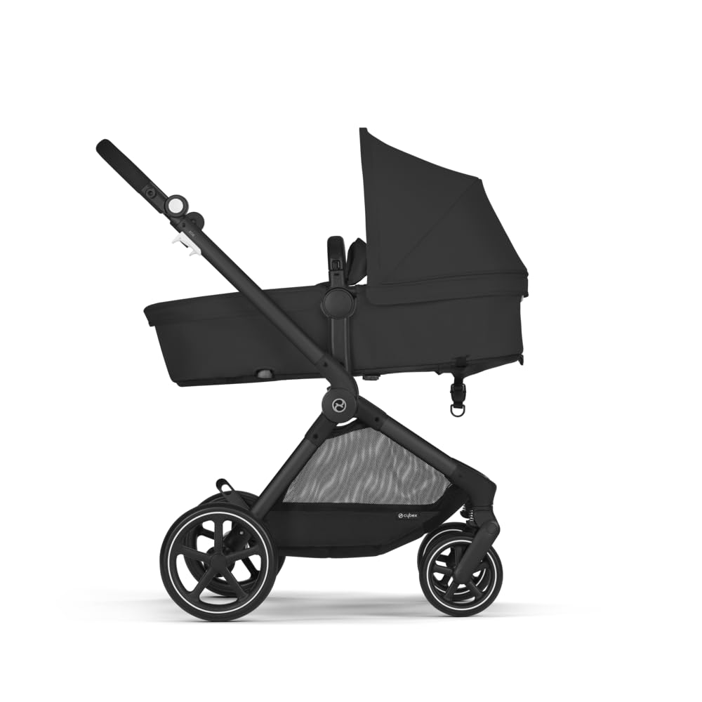 CYBEX Gold Passeggino 2-in-1 EOS, Sistema da Viaggio, Dalla Nascita fino a 22 kg (circa 4 Anni), Moon Black