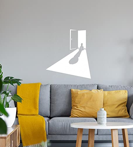 Penis Türrahmen Wandtattoo Weiß Aufkleber 40 x 43 cm