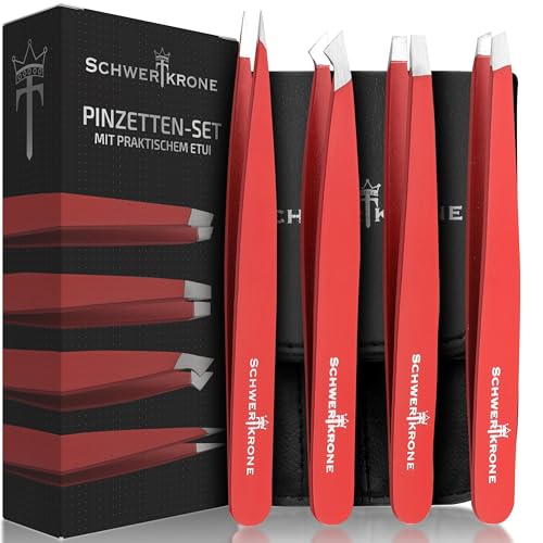 Schwertkrone Juego de 4 pinzas para arrancar cejas