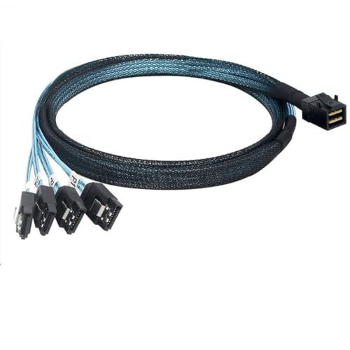 Cable Mini SAS HD 8643 a 4 SATA 7P 50 cm miniatura 2