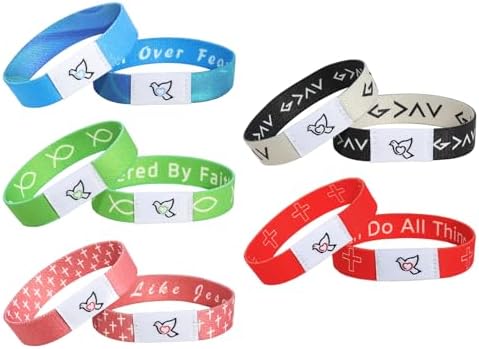 RSKDJSXL Daily Bible Verse Bracelets, NFC Inspirational Bracelet Bible Christian Wristbands Jesus Jewelry Gifts for Women Men