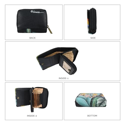 Anna by Anuschka Women's Hand-Painted Original Leather RFID Double Compartment Wallet3