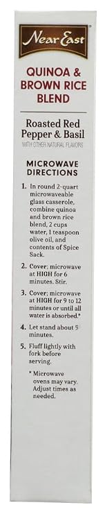 Near East Roasted Pepper and Basil Quinoa Blend, 4.9 ounces, (Pack of 3)