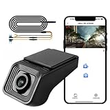 Gettimore DVR Dash Cam 1080P Registratore di guida con WiFi Internet mobile, grandangolo 140°, registrazione in loop, monitor di parcheggio per veicoli da 12 V