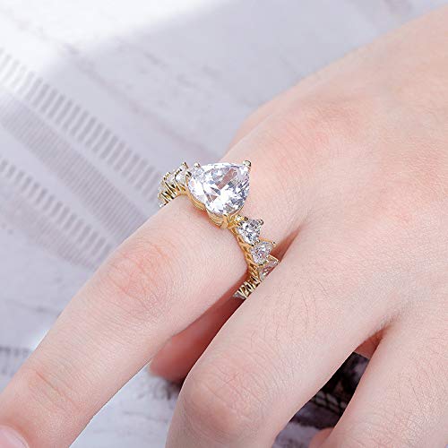 14K Gold Heart-Cut Moissanite Ring, Hip-Hop Style Women's Engagement Ring, A Symbol of Love and Commitment3