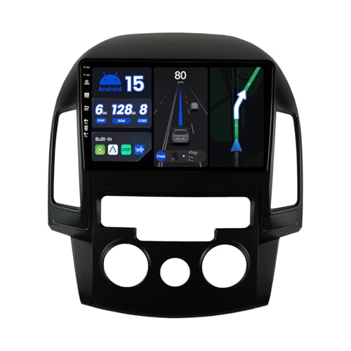 Autoradio para Hyundai I30 2006-2011 con Android 15, pantalla IPS de 9 pulgadas y 2 DIN