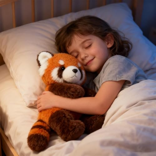 Generisch Roter Panda Kuscheltier Mit Gewicht Für Erwachsene - 45cm/65cm Groß Plüschtiere Gewichtskuscheltiere - Gewichtetes Plüschtier Roter Panda Weighted Stuffed Animal Stofftier Plüsch Für Kinder