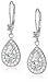 Platinum-Plated Sterling Silver White Multi-Stone Cubic Zirconia Earrings (0.4 cttw)
