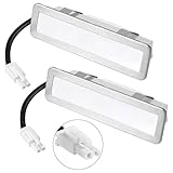 Range Hood Light Bulbs with EL Socket Male, 120mm LED Kitchen Cooker Light 1.5W Rectangle Range Hood Smoke Ventilator Lamp 20W, DC 12V White, 2-Pack