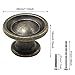 Piutouyar 6 Pack Bronze Vintage Dresser Knobs Round Antique Cabinet Knobs Metal Mini Door Knob for Kitchen Cupboard Bathroom Dresser Drawers Closet with Screws 1.1