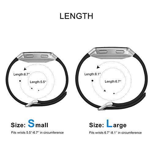 Image of AIUNIT Compatible Ionic Bands for Men Women Teens Kids Large Small, Strap Sport Accessory Wristband Design for Ionic Smart Watch